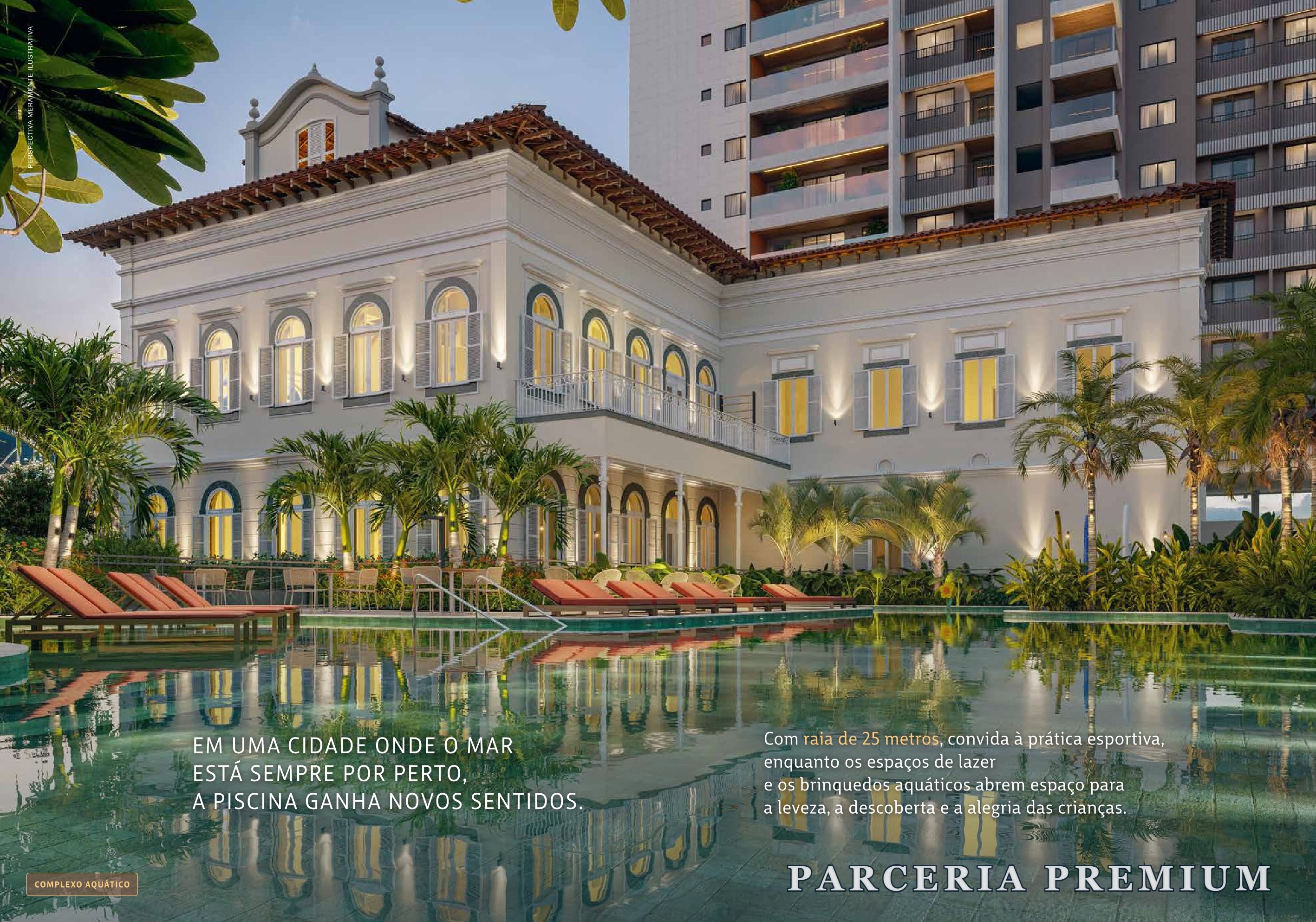 Symphony Residences: casarão, piscina e torres residenciais no Flamengo